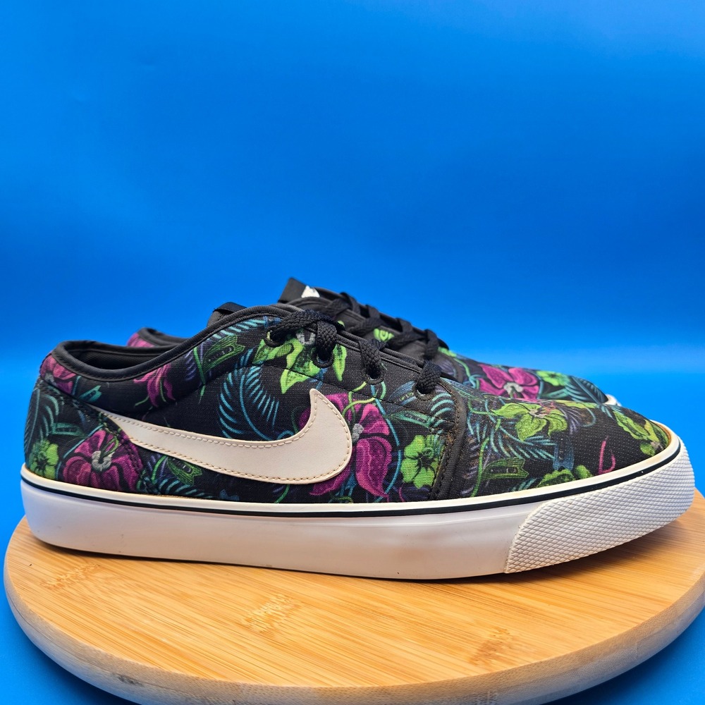 Nike Toki Low TXT Print Floral Men's Size 11 Black Pink Tropical 631697-011